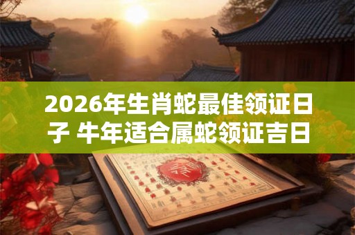 2026年生肖蛇最佳领证日子 牛年适合属蛇领证吉日