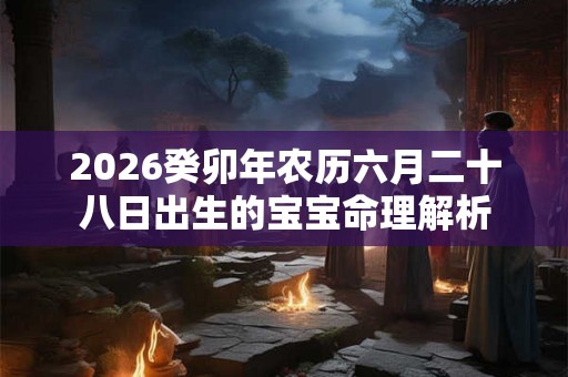 2026癸卯年农历六月二十八日出生的宝宝命理解析