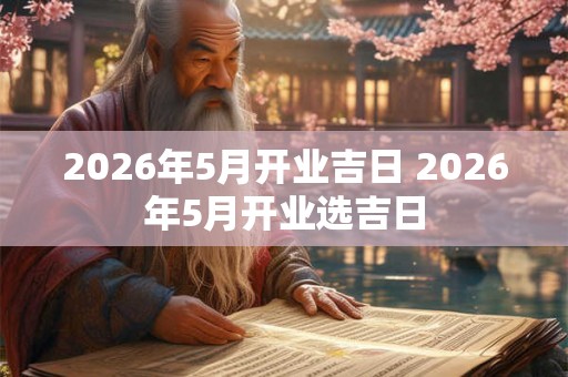2026年5月开业吉日 2026年5月开业选吉日 2026年5月开业吉日 2026年5月开业选吉日