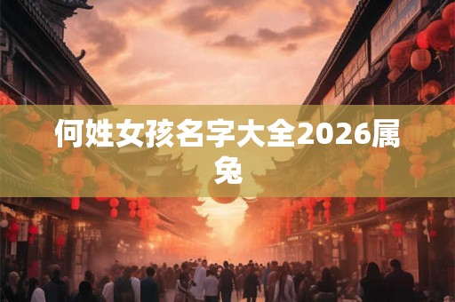 何姓女孩名字大全2026属兔