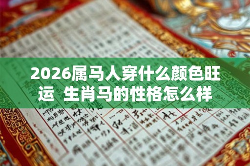 2026属马人穿什么颜色旺运  生肖马的性格怎么样