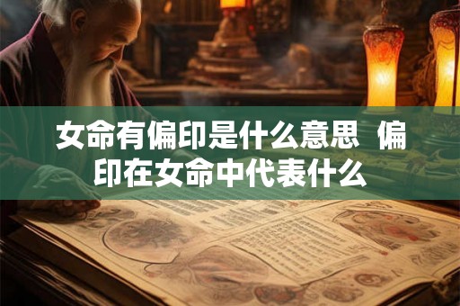 女命有偏印是什么意思  偏印在女命中代表什么