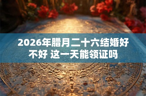 2026年腊月二十六结婚好不好 这一天能领证吗