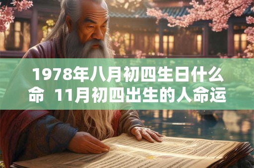 1978年八月初四生日什么命  11月初四出生的人命运