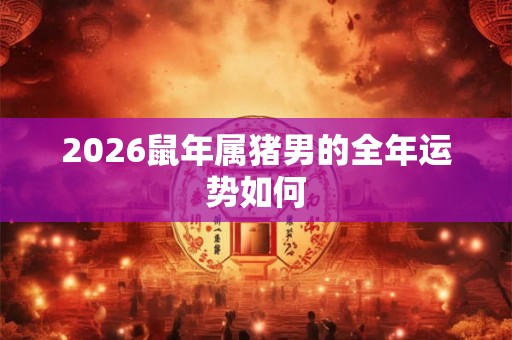 2026鼠年属猪男的全年运势如何