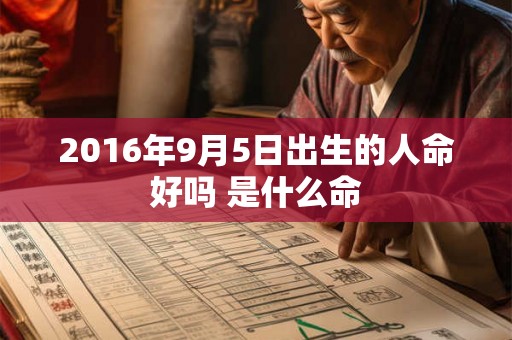 2016年9月5日出生的人命好吗 是什么命