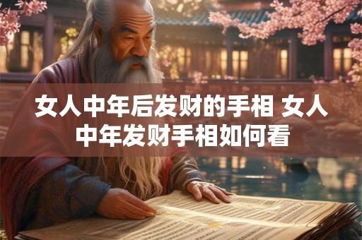 女人中年后发财的手相 女人中年发财手相如何看 女人中年后发财的手相 女人中年发财手相如何看