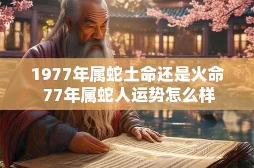 1977年属蛇土命还是火命 77年属蛇人运势怎么样 1977年属蛇土命还是火命 77年属蛇人运势怎么样