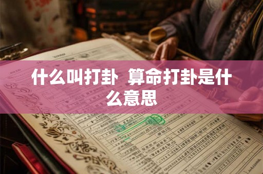 什么叫打卦 算命打卦是什么意思 什么叫打卦 算命打卦是什么意思