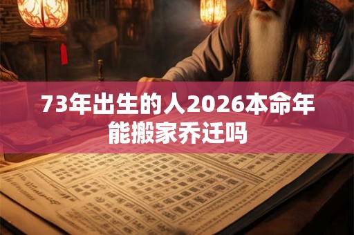 73年出生的人2026本命年能搬家乔迁吗