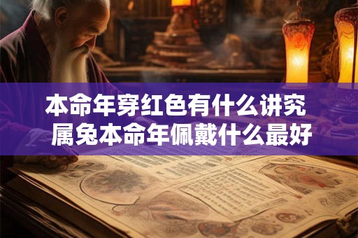 本命年穿红色有什么讲究  属兔本命年佩戴什么最好
