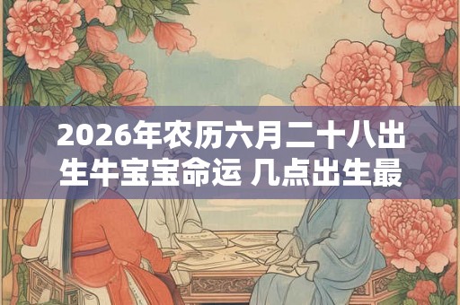 2026年农历六月二十八出生牛宝宝命运 几点出生最吉利