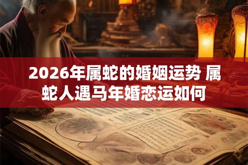 2026年属蛇的婚姻运势 属蛇人遇马年婚恋运如何 2026年属蛇的婚姻运势 属蛇人遇马年婚恋运如何