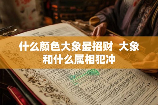 什么颜色大象最招财  大象和什么属相犯冲