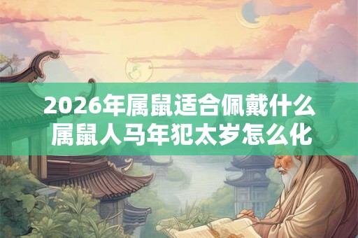 2026年属鼠适合佩戴什么 属鼠人马年犯太岁怎么化解