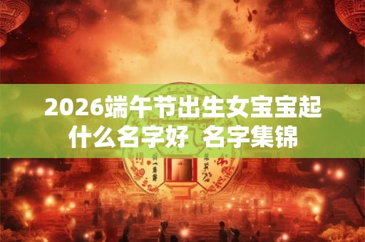 2026端午节出生女宝宝起什么名字好  名字集锦