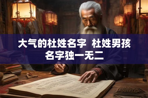 大气的杜姓名字 杜姓男孩名字独一无二 大气的杜姓名字 杜姓男孩名字独一无二
