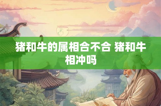 猪和牛的属相合不合 猪和牛相冲吗