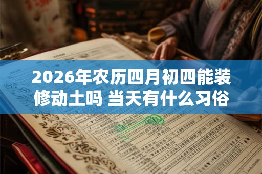 2026年农历四月初四能装修动土吗 当天有什么习俗 2026年农历四月初四能装修动土吗 当天有什么习俗