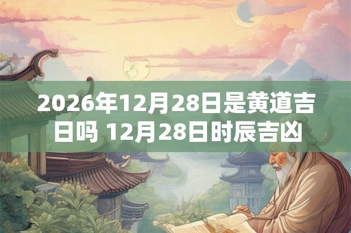 2026年12月28日是黄道吉日吗 12月28日时辰吉凶 2026年12月28日是黄道吉日吗 12月28日时辰吉凶