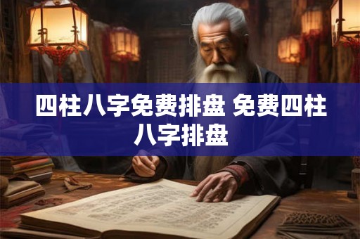 四柱八字免费排盘 免费四柱八字排盘