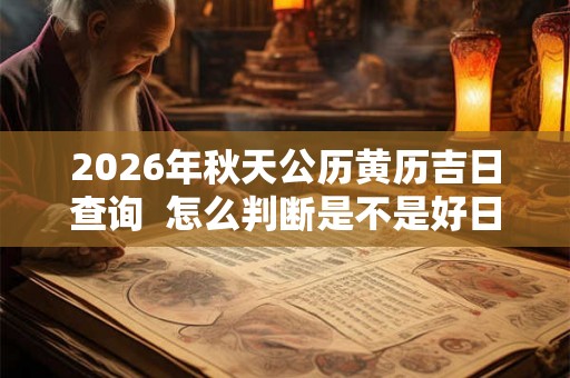 2026年秋天公历黄历吉日查询  怎么判断是不是好日子