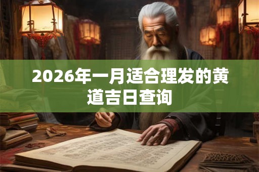 2026年一月适合理发的黄道吉日查询