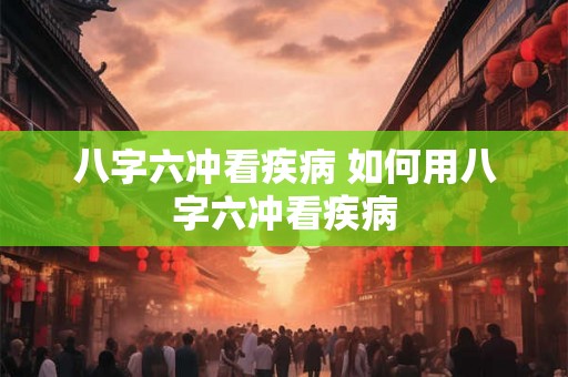 八字六冲看疾病 如何用八字六冲看疾病