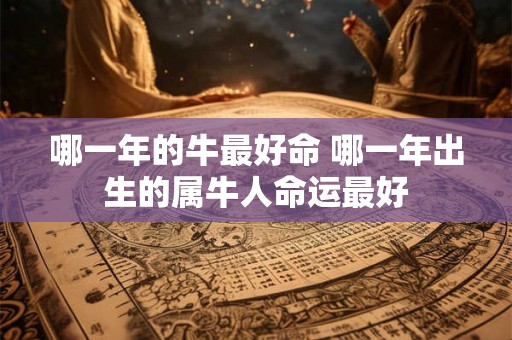 哪一年的牛最好命 哪一年出生的属牛人命运最好