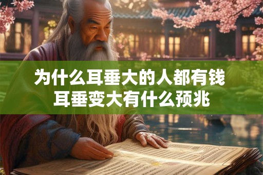 为什么耳垂大的人都有钱 耳垂变大有什么预兆