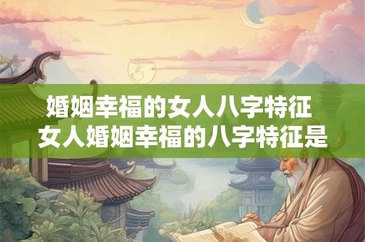 婚姻幸福的女人八字特征 女人婚姻幸福的八字特征是啥