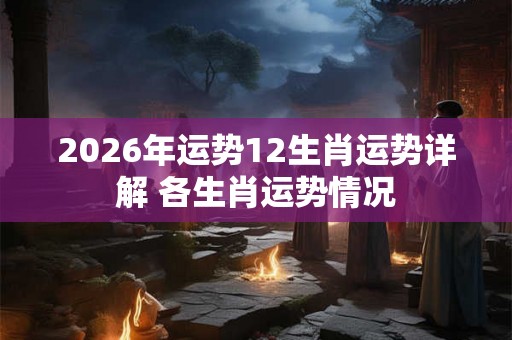 2026年运势12生肖运势详解 各生肖运势情况