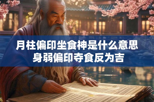 月柱偏印坐食神是什么意思 身弱偏印夺食反为吉