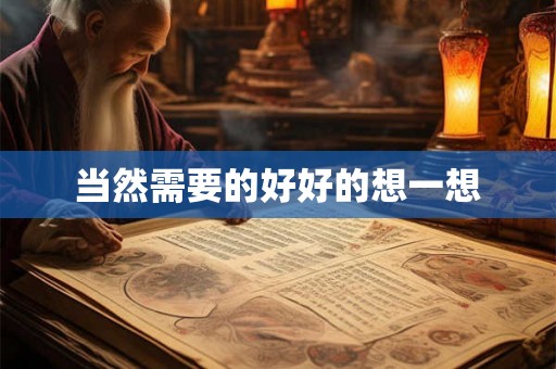当然需要的好好的想一想 当然需要的好好的想一想