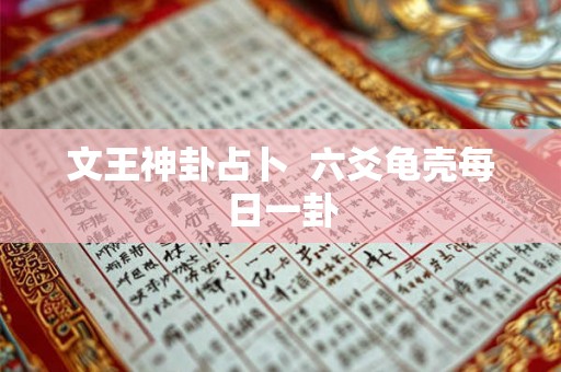 文王神卦占卜 六爻龟壳每日一卦 文王神卦占卜 六爻龟壳每日一卦