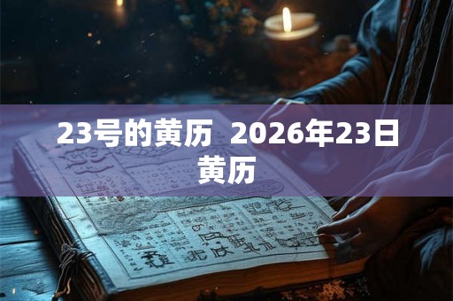 23号的黄历 2026年23日黄历 23号的黄历 2026年23日黄历