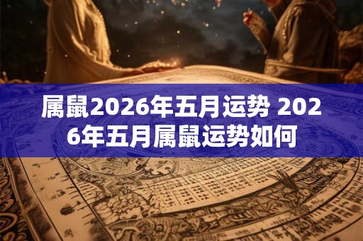 属鼠2026年五月运势 2026年五月属鼠运势如何