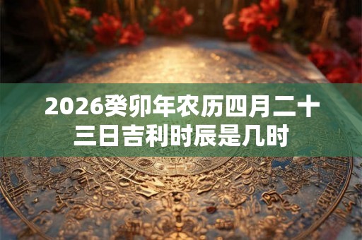 2026癸卯年农历四月二十三日吉利时辰是几时