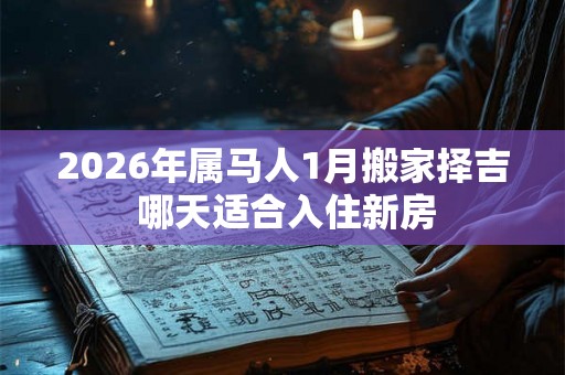 2026年属马人1月搬家择吉 哪天适合入住新房