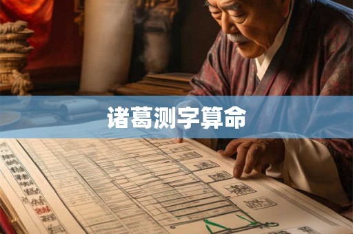 诸葛测字算命 诸葛测字算命