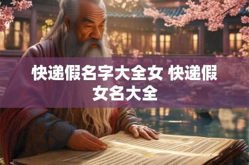 快递假名字大全女 快递假女名大全