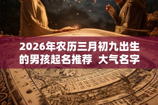 2026年农历三月初九出生的男孩起名推荐  大气名字