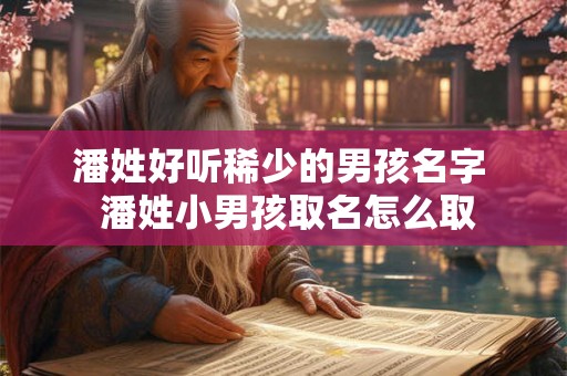 潘姓好听稀少的男孩名字  潘姓小男孩取名怎么取