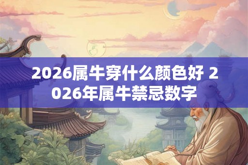 2026属牛穿什么颜色好 2026年属牛禁忌数字