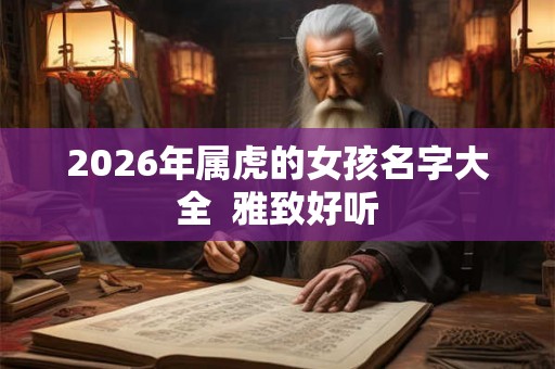 2026年属虎的女孩名字大全  雅致好听