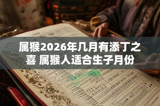 属猴2026年几月有添丁之喜 属猴人适合生子月份