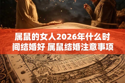 属鼠的女人2026年什么时间结婚好 属鼠结婚注意事项