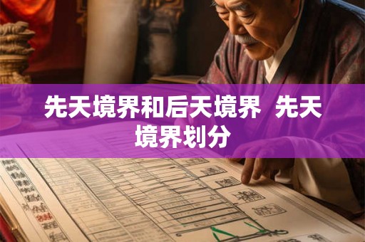 先天境界和后天境界  先天境界划分