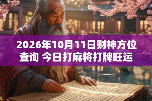 2026年10月11日财神方位查询 今日打麻将打牌旺运方位