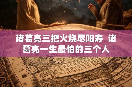 诸葛亮三把火烧尽阳寿  诸葛亮一生最怕的三个人